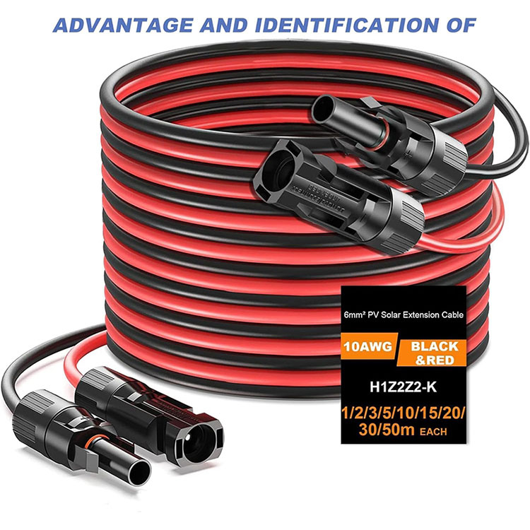 50 ոտնաչափ 10AWG երկարացման լար գետնին տեղադրված ՖՎ համակարգի համար